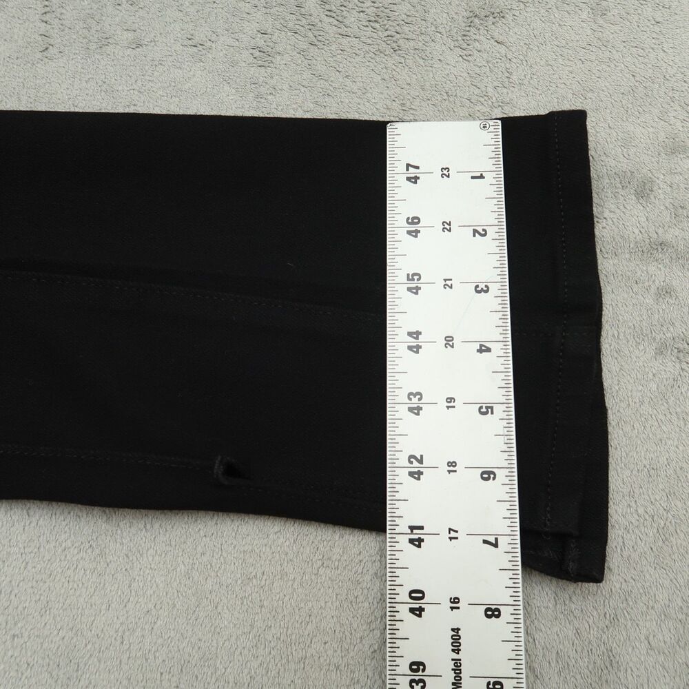 Express Jeans Womens Size 0 Black Skyscraper Mid-Rise Kick Split Hem 31" Inseam - Picture 6 of 16